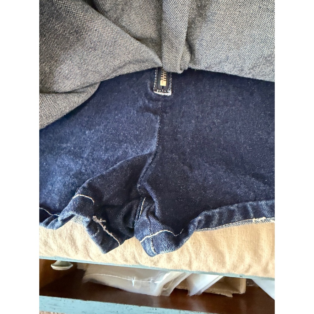 J.Galt Pleated Jean Skort Small Dark Blue Denim Cotton Y2K Micro Preppy Academia - Picture 5 of 10